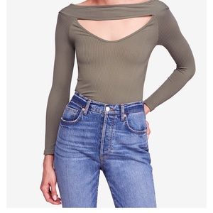 Free People cut out off the shoulder top